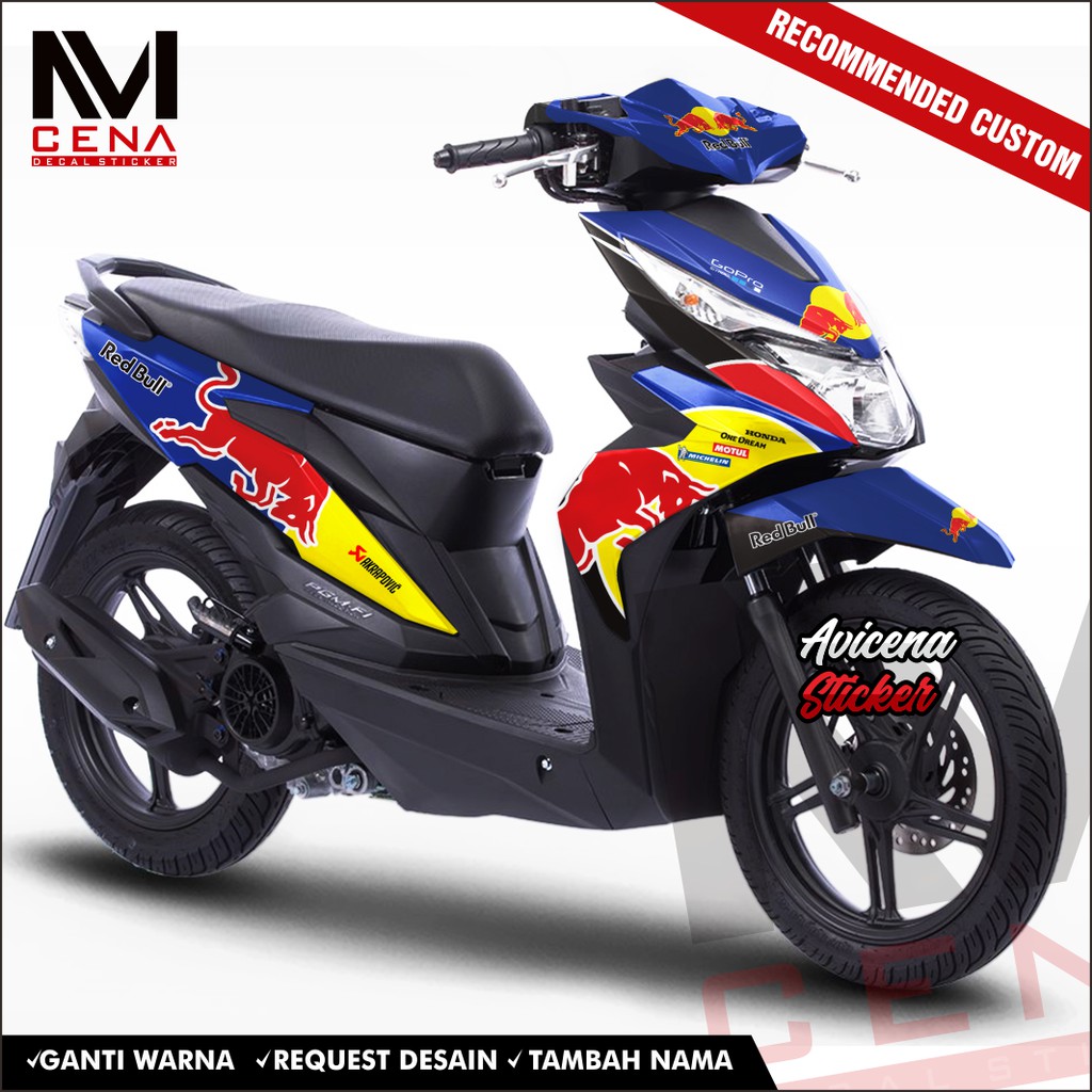 Decal Sticker Honda Beat Street Full Body 2017 2018 2019 Dekal Beat Esp Decal Beat bull