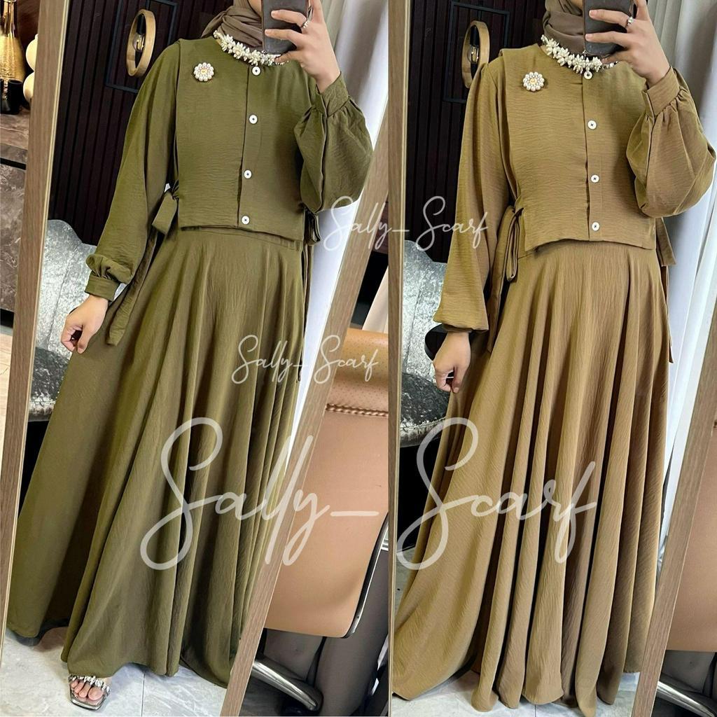 Aureli Dress Polos overzized / gamis lebaran