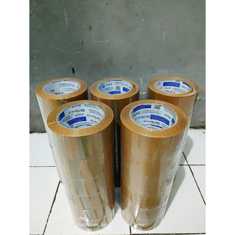 

SELOTIP/ISOLASI/LAKBAN COKLAT SIZE 48mm X 100 yard, Nachi Tape