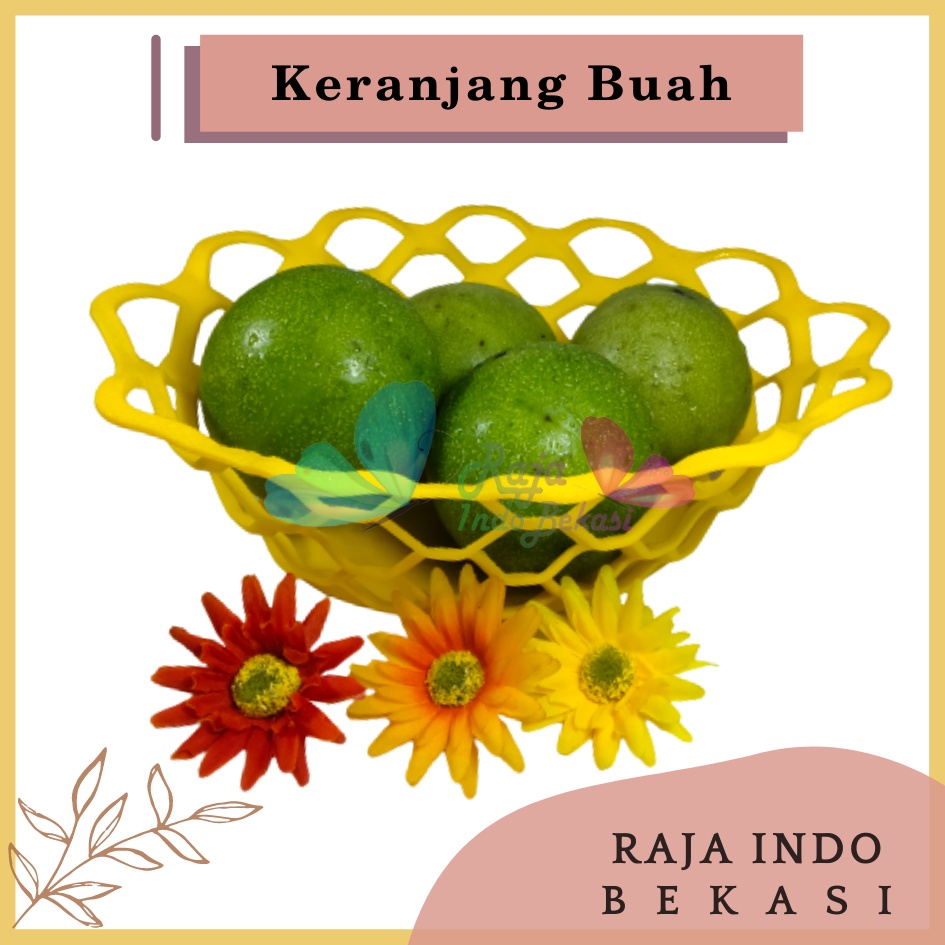 Rajaindobekasi Keranjang Buah Plastik Warna Warni Piring Keranjang Buah Rotan Parcel Hantaran Basket Keranjang Penyimpana Piknik Serbaguna Piring Buah Luxa