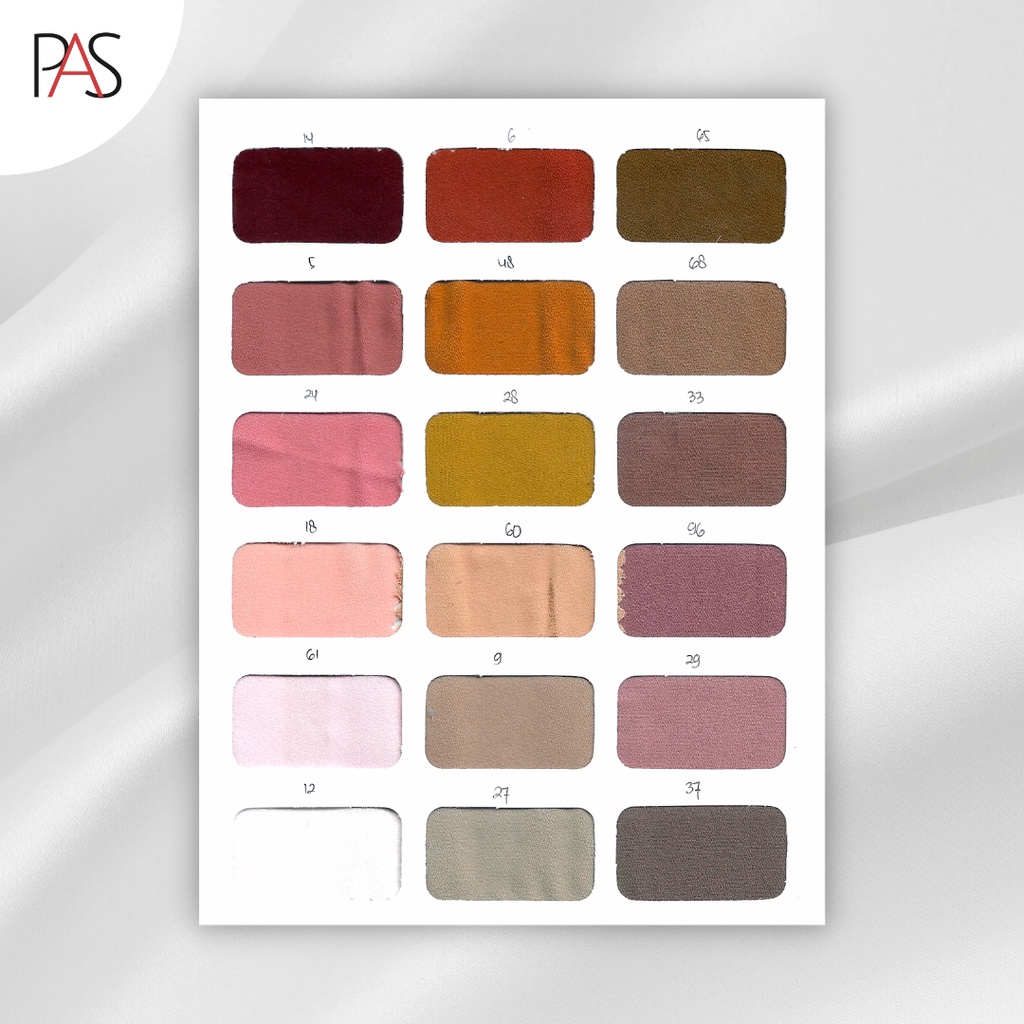 Katalog Warna Kain Wolycrepe Bahan Ellena Crepe