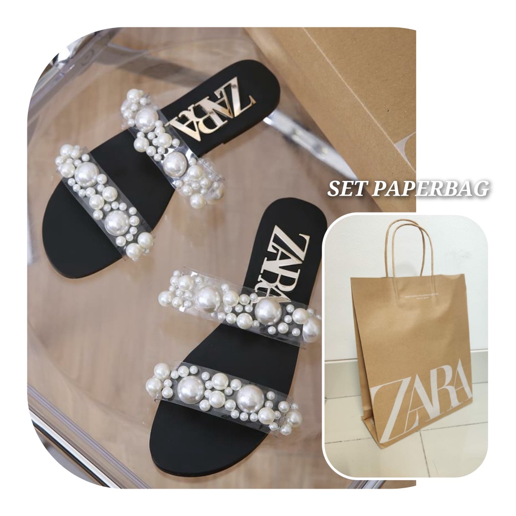 NEW ARRIVAL SANDAL WANITA IMPORT SLOP FULL MUTIARA  KODE 033