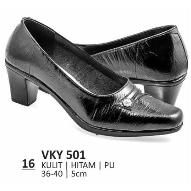 Sepatu kulit kerja wanita Everflow hitam