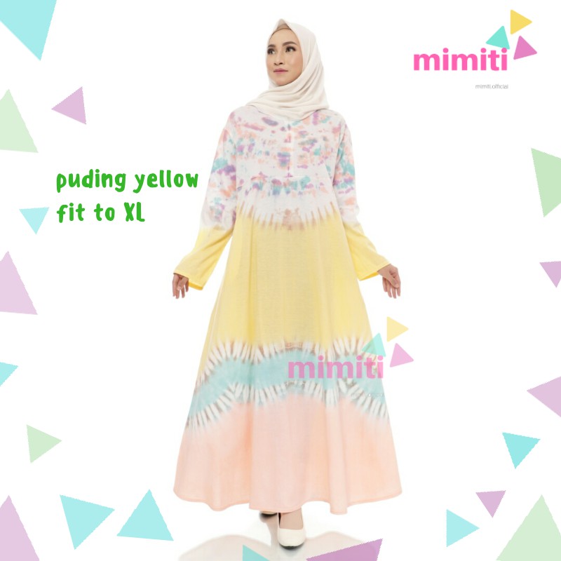 MIMITI SERIES Gamis Baju Wanita Muslim Homey Dress Home dres Syar'i Dres Terbaru Kaos Rumah Pudding