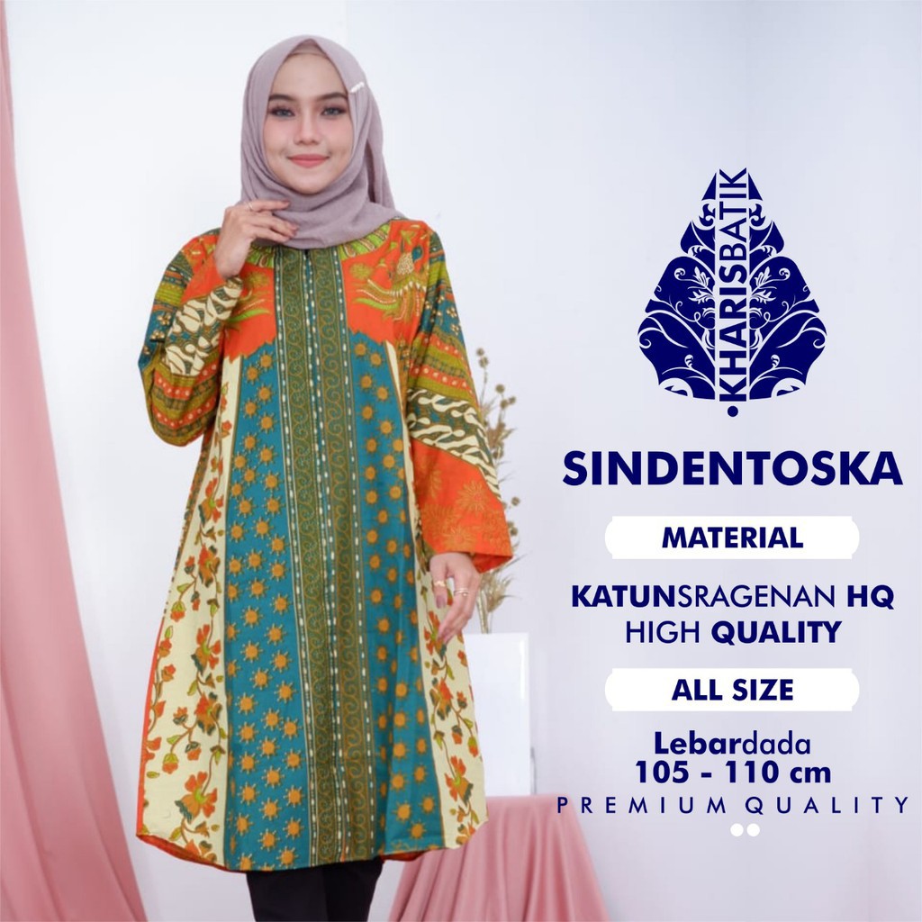 Sindentoska ORI KHARIS atasan batik modern seragam batik solo batik kerja