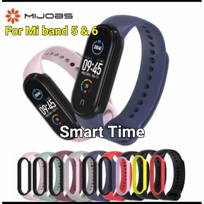 Strap MiBand 5 / 6 Strap Silcone Tali Penganti xiaomi mi band 5 / 6 MIJOBS