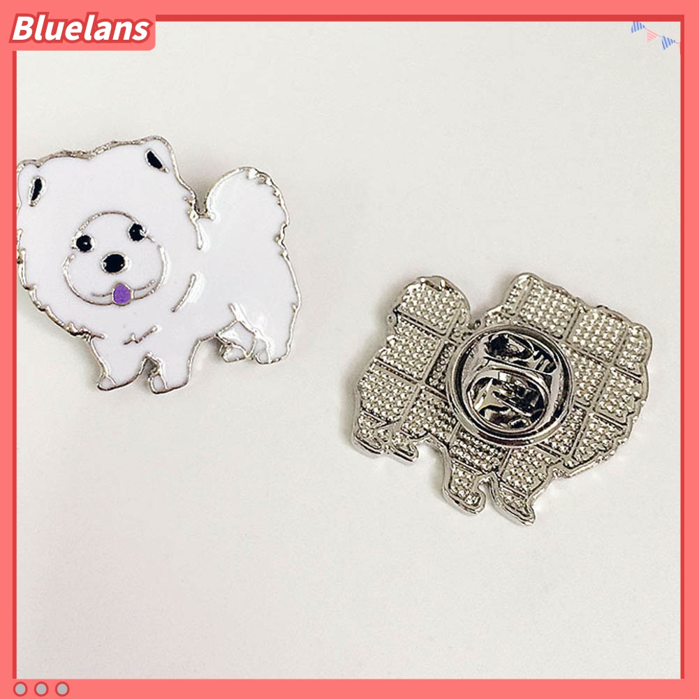 Bros Pin Enamel Bentuk Hewan Anjing Lucu Untuk Kerah Jaket Kemeja