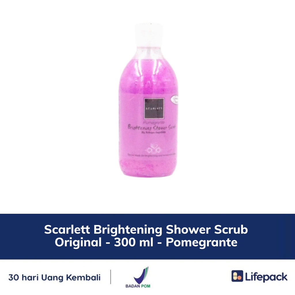 Scarlett Brightening Shower Scrub Original - 300 ml - Pomegrante - LIFEPACK-Pomegrante