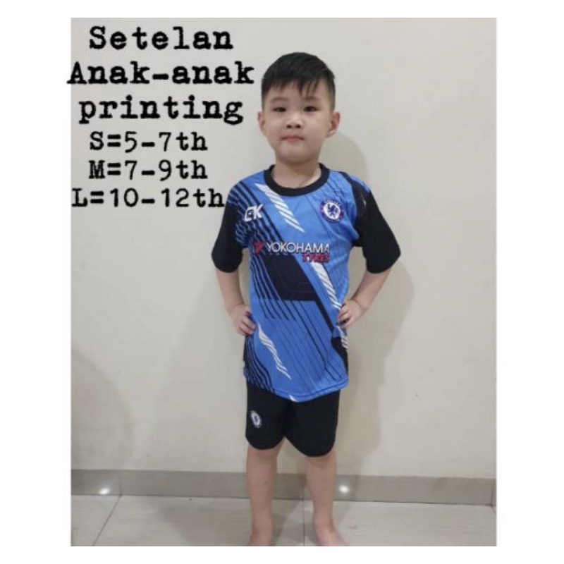 BAJU BOLA ANAK SETELAN BOLA ANAK JERSEY CHELSEA HITAM
