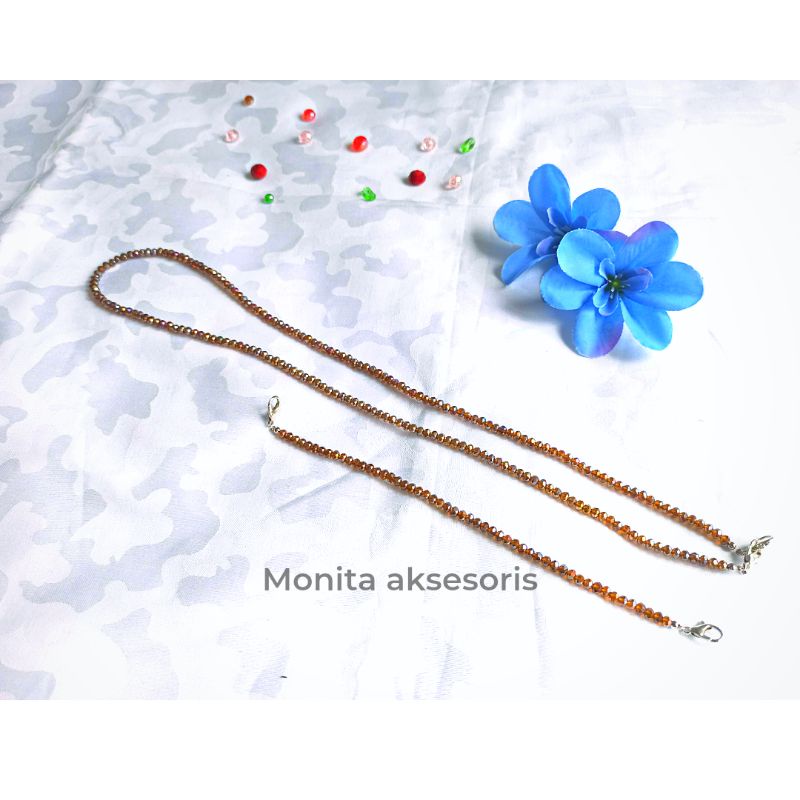 Konektor masker | Konektor masker kristal | Konektor masker mutiara | Konektor masker mewah | strap 