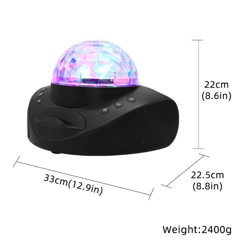 Speaker Bluetooth Portable SDRD SD308 Mic Wireless Karaoke LED SD-308 Lampu Disco + 2 Microphone