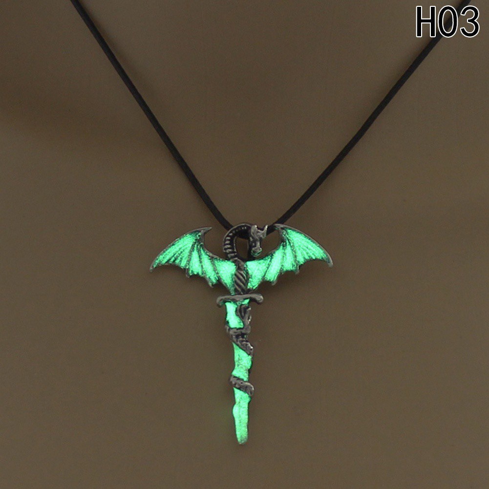 Sweater Chain Game of Throne Dragon Necklaces Glow In The Dark Dragon Pendants