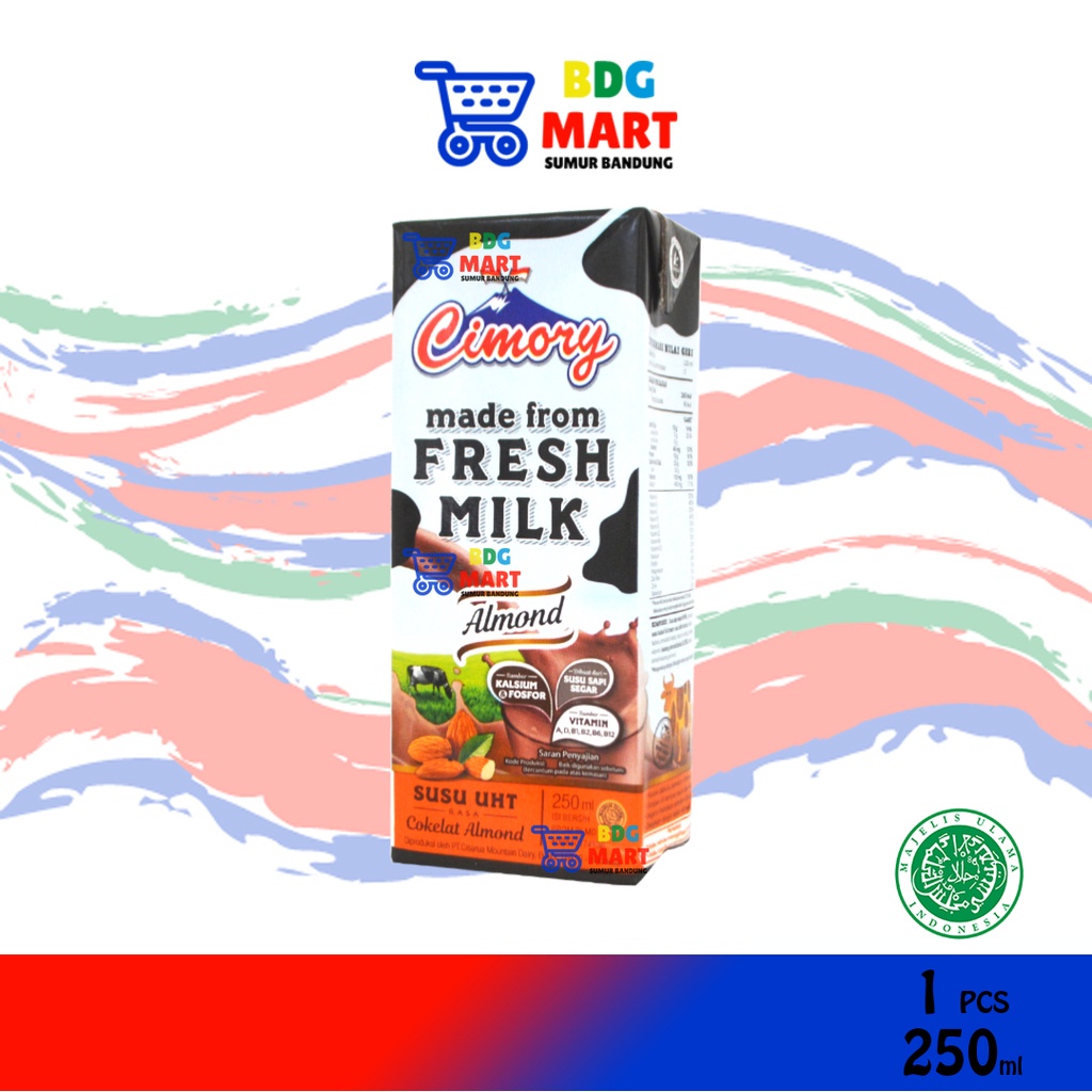 

Susu Cimory Fresh Milk Almond Susu UHT Coklat Almond Halal - 250ml