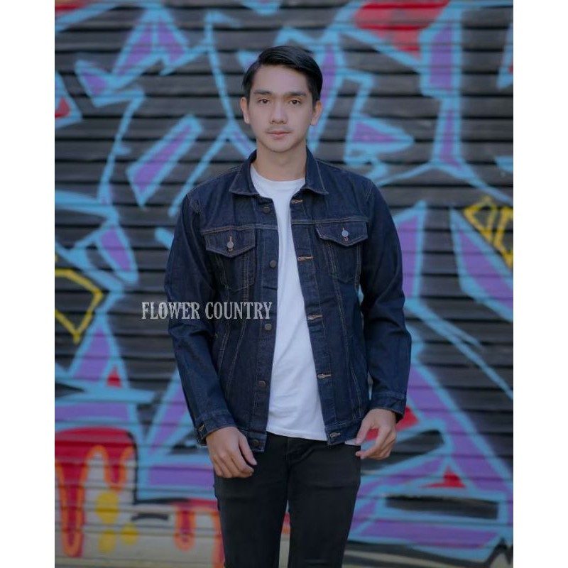 Jaket Jeans Denim Pria Original / Jeans Jacket Casual Keren