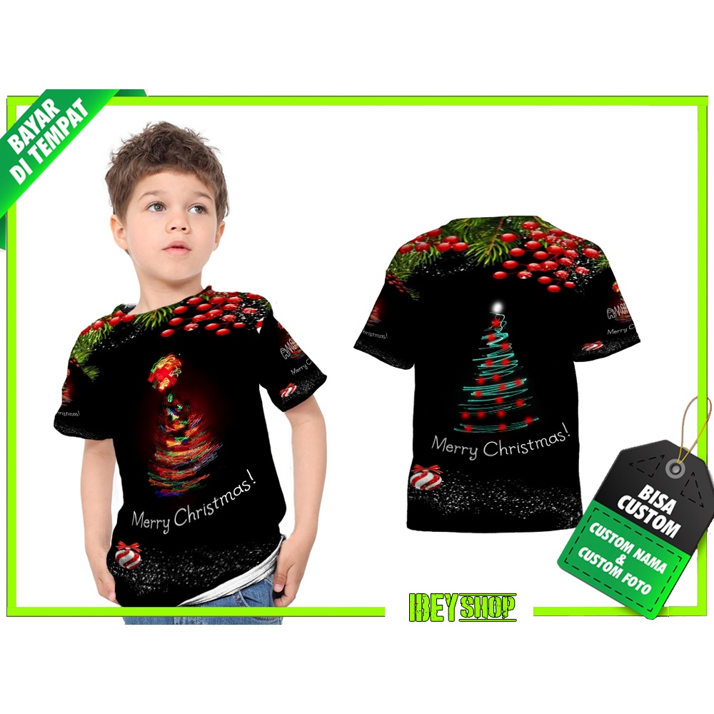 Kaos Anak MERRY CHRISTMAS NATAL 2021 - 28 Custom Fullprint