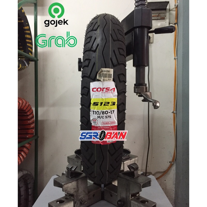 BAN CORSA S123 110/80-17 TUBELESS NOT BATTLAX BT45 RING 17 PROMO