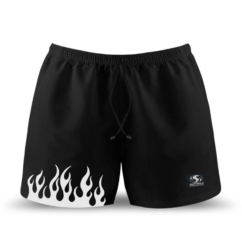 (COD)Best seller!!!! Boxer Black White Fire//CELANA PENDEK//⭐⭐⭐⭐⭐5