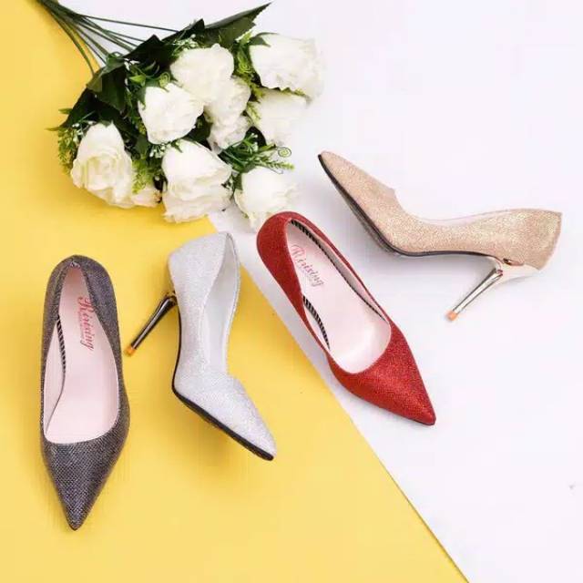 Sepatu High Heels Wanita Import