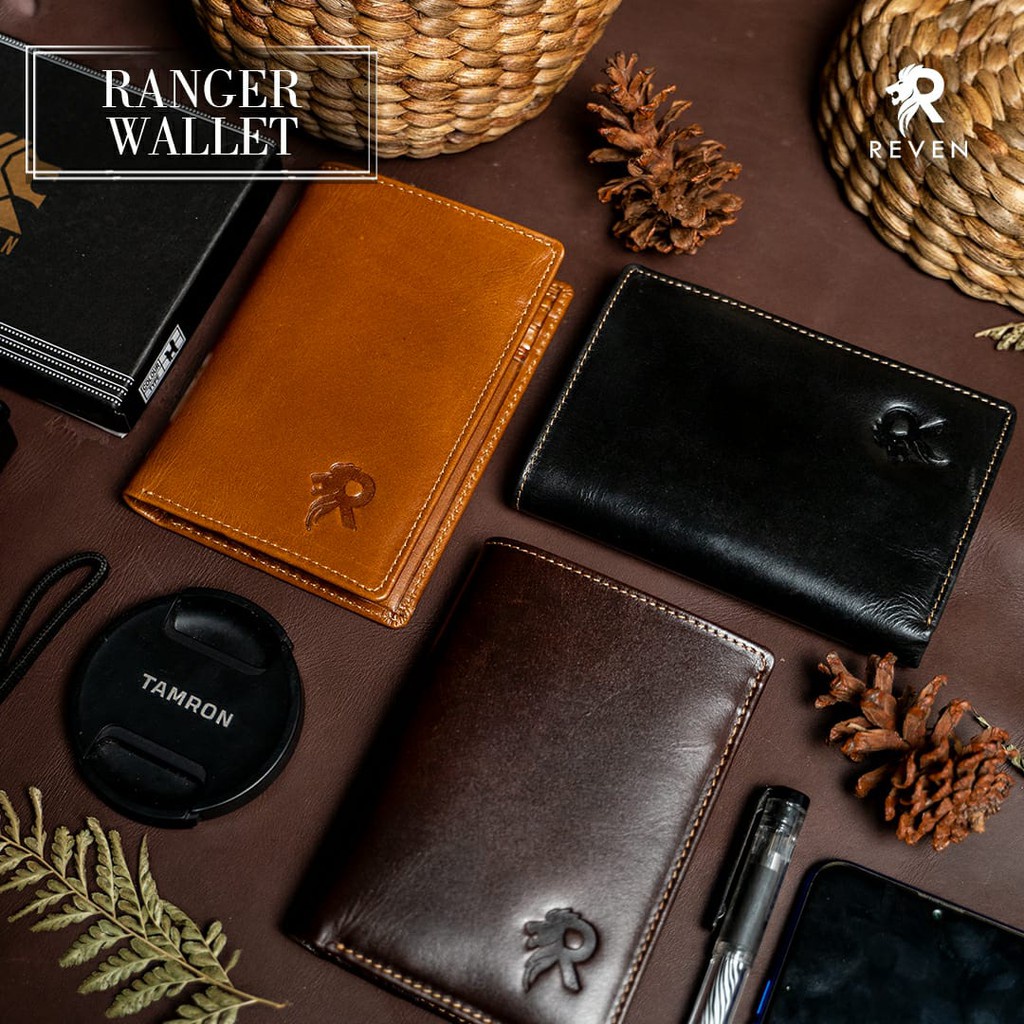 Dompet Lipat Kulit Pria Reven Ranger Wallet Branded Original Kulit Sapi Asli Premium Terbaik