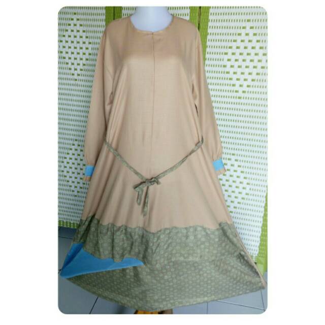 Gamis Batik Kombinasi