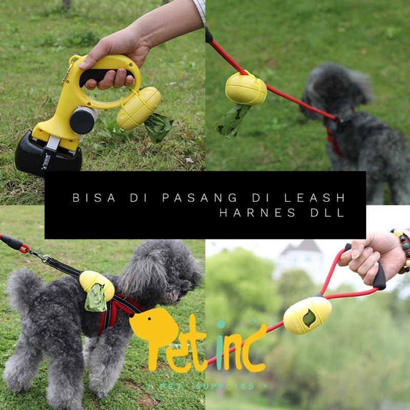 Moemoe bear attach leash poo bag dispenser