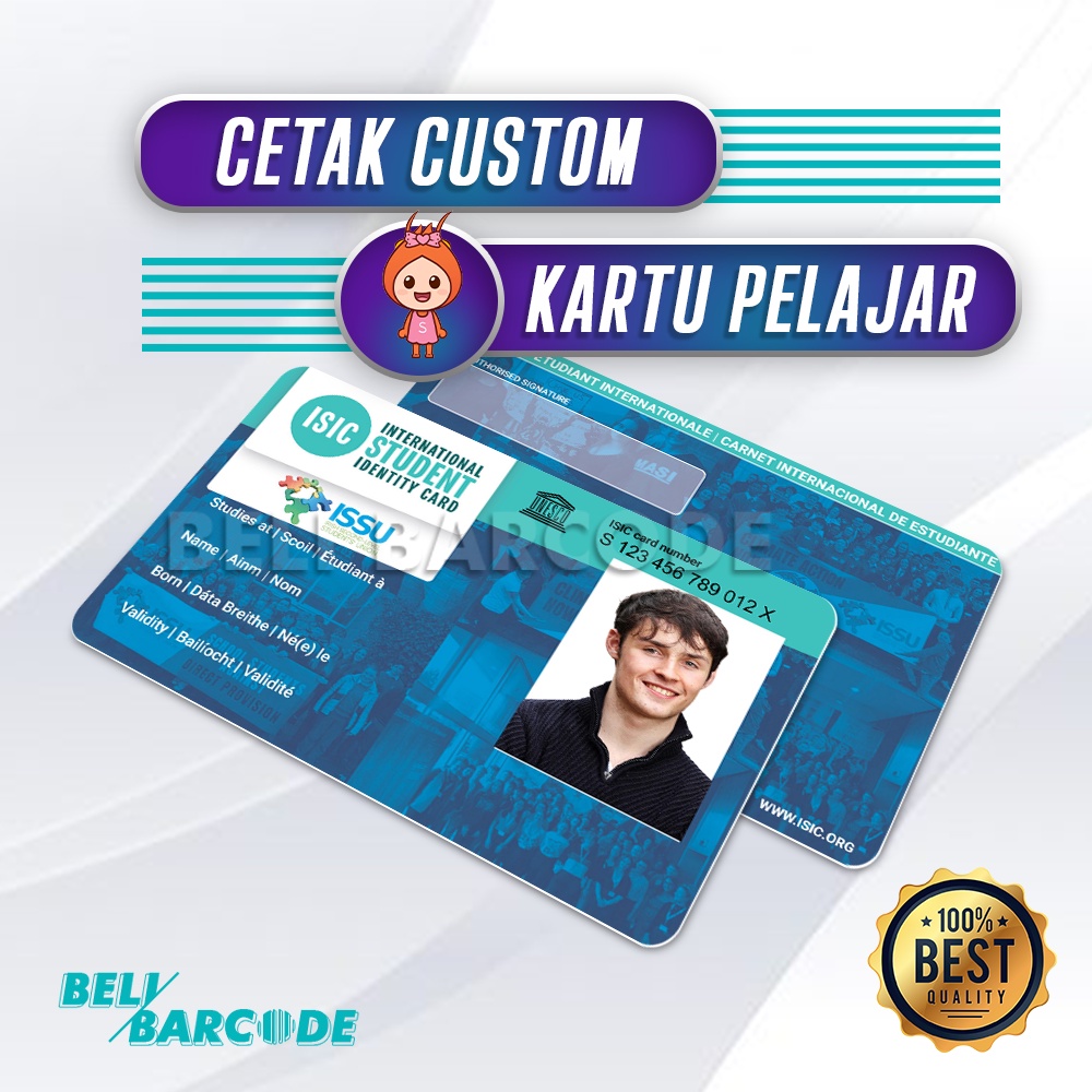 Jasa Cetak Kartu Preprinted ID Card Custom Kartu Pelajar Sekolah