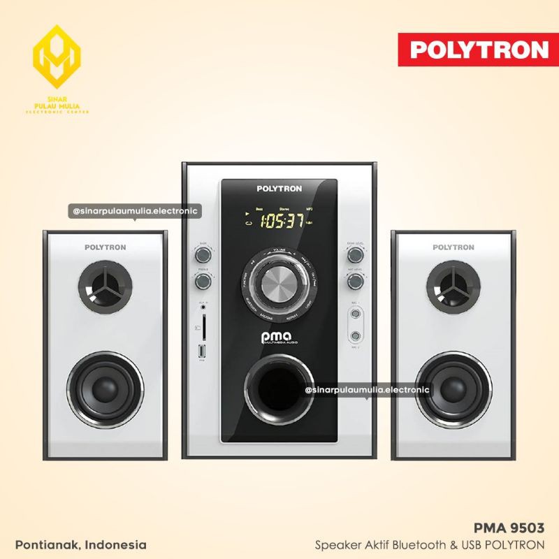 Polytron Speaker Aktif Bluetooth [Remote Control & USB Input] - PMA 9503 / PMA9503