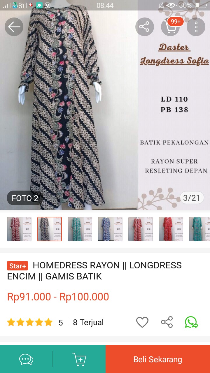Homedress Rayon || Longdress Encim || Gamis Batik