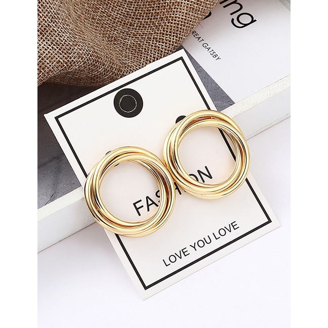 LRC Anting Tusuk Fashion Kc Cutout Earrings Y61838