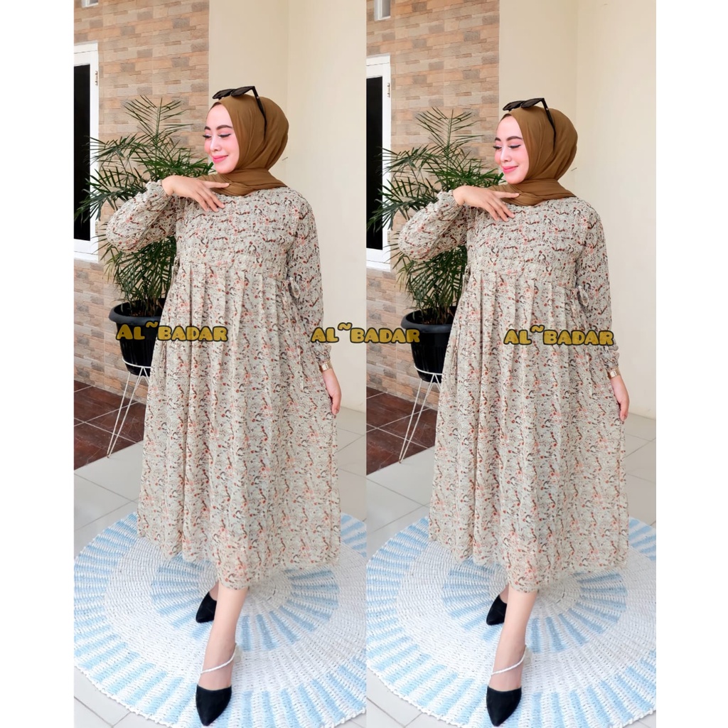 [ BISA COD ] MIDIDRESS CERUTY BABYDOLL MOTIF FRIEANDLY BUSUI MIX TALI SAMPING,MIDIDRESS FRIEANDLY BUSUI MODEL TERBARU,MIDIDRESS TERLARIS MIX TALI SAMPING