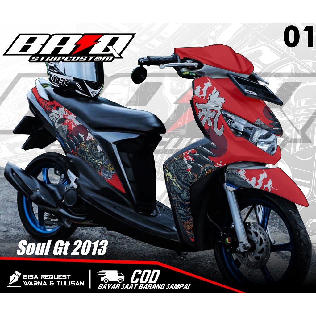 Decal MIO SOUL GT 2013 - Decal Sticker Variasi list Yamaha MIO SOUL MONSTER Full Body