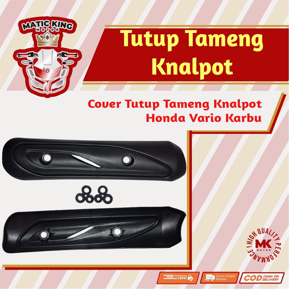 Tutup Cover Tameng Knalpot Honda Vario 110  Techno Karbu Maticking