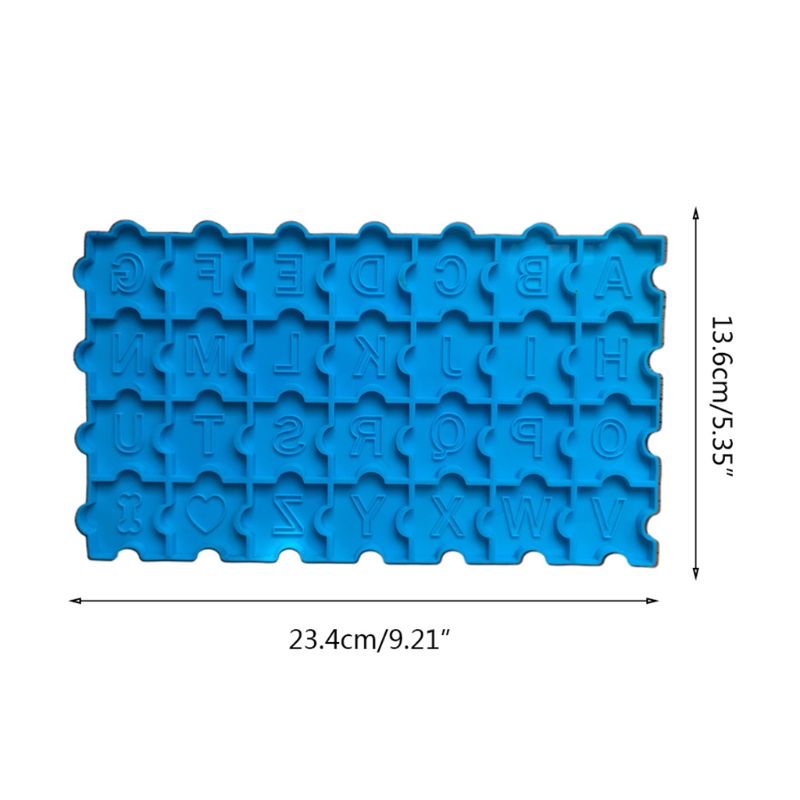 Siy Cetakan Resin Epoksi Bentuk Puzzle Alfabet 3d Bahan Silikon Untuk Gantungan Kunci / Perhiasan Diy