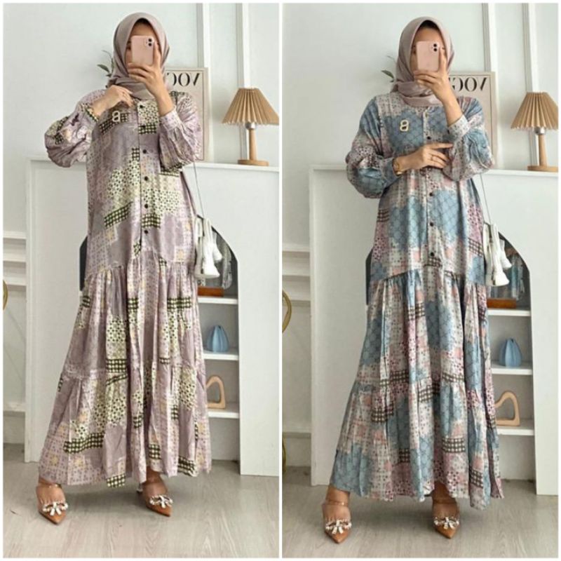 BISA COD AZKIYAHIJAB29 GAMIS RAYON VISCOSE GAMIS SALE DISKON DRESS SYARI FORMAL CASUAL PESTA KONDANG