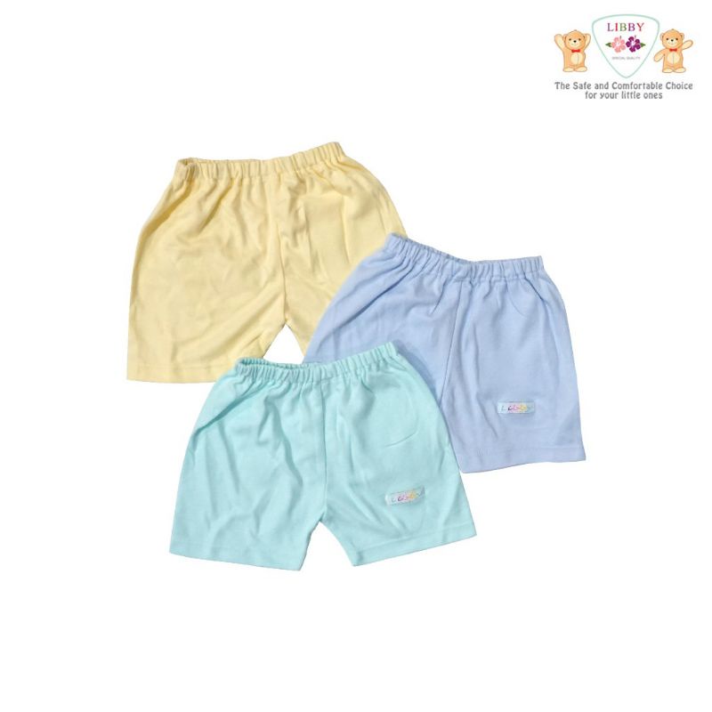 LIBBY Celana Pendek Polos Warna NB,SML 3 pcs