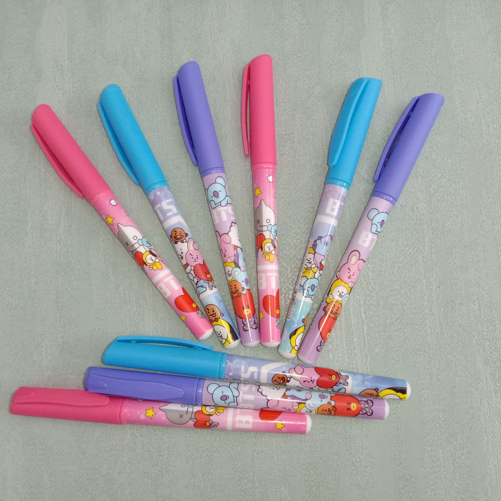 grosiramanah[TERMURAH] - Pulpen / 12pcs pulpen gel BT21/ Pulpen Eselon ES-733