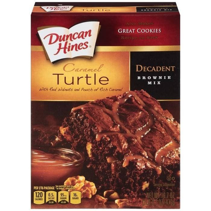 

Duncan Hines Caramel Turtle Brownie Mix Tepung Kue Instant Mix hg~3835