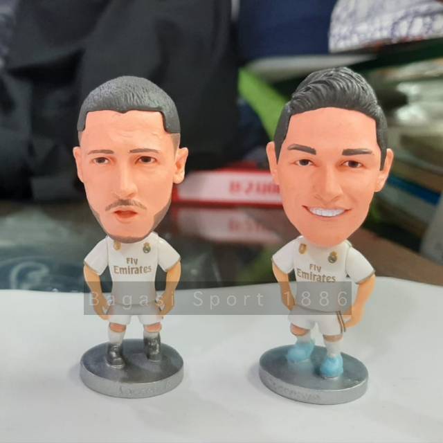 Kodoto Eden Hazard James Rodriguez Minifigure Patung Kecil Mini Figure Home Real Madrid 2019 2020