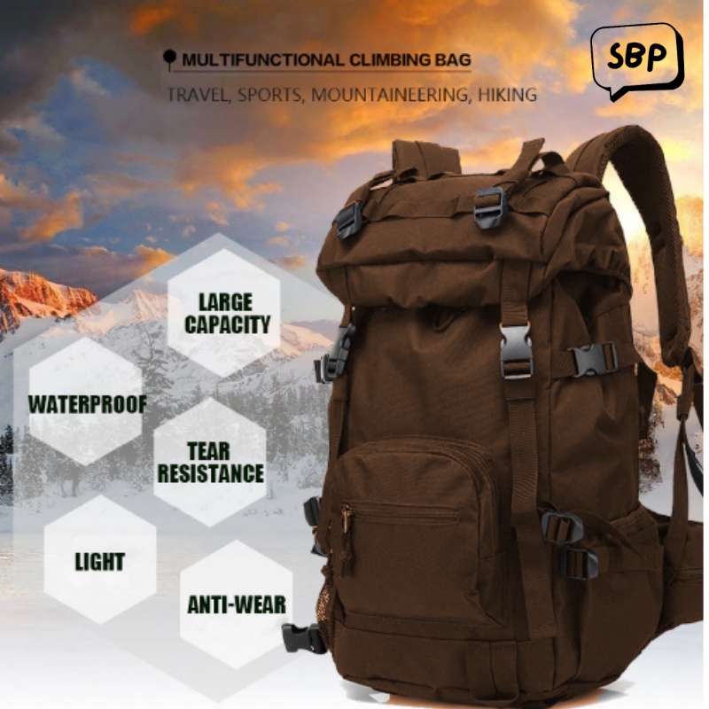 TAS GUNUNG 50L TAS PRIA OUTDOOR CAMPING HIKING 2025