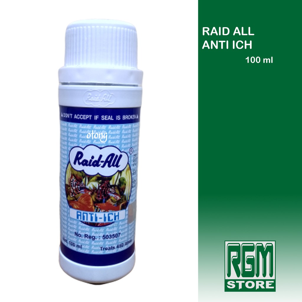 Raid all obat ikan anti ich white spot 100ml 100 ml murah