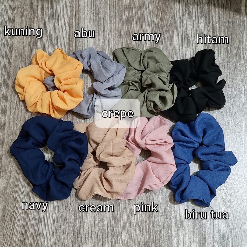 Scrunchie Pita Ikat Rambut Korea Wanita - Scrunchies Aksesoris Rambut Wanita COD GRATIS ONGKIR