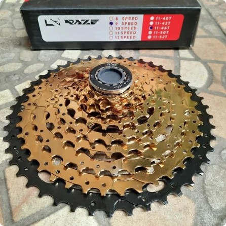 SPROCKET/GIR BELAKANG SEPEDA 9 SPEED 46T SPROCKET RAZE GOLD