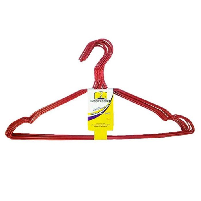HANGER KAWAT GANTUNGAN BAJU STAINLESS ANTI KARAT ISI 10PCS WARNA [PM]