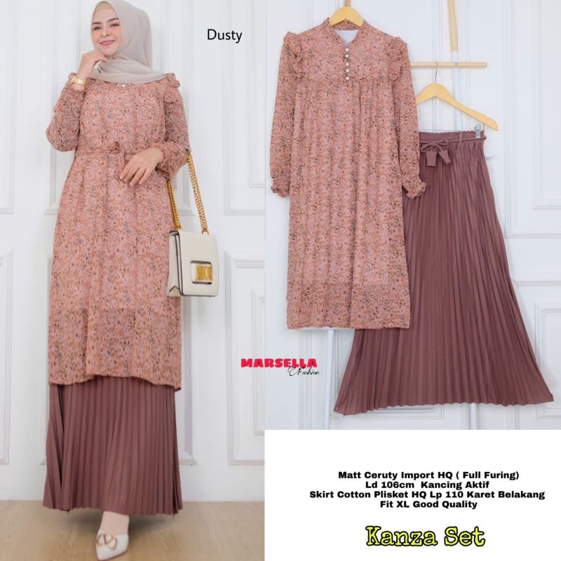 Kanza set by Marsella tunik  rok plisket @Alv