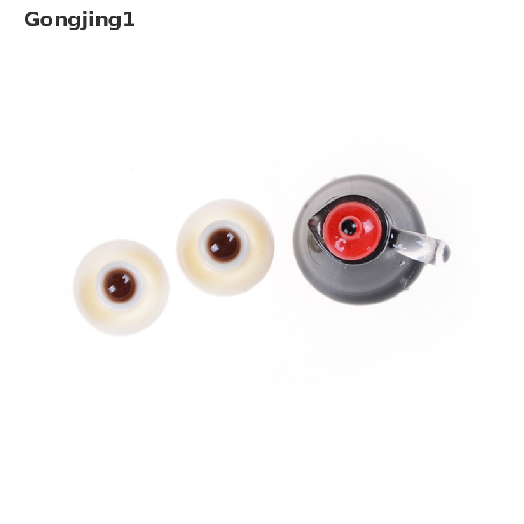 Gongjing1 / 3pcs / Set Mainan Miniatur Teko Kopi + Piring Untuk Aksesoris Rumah Boneka