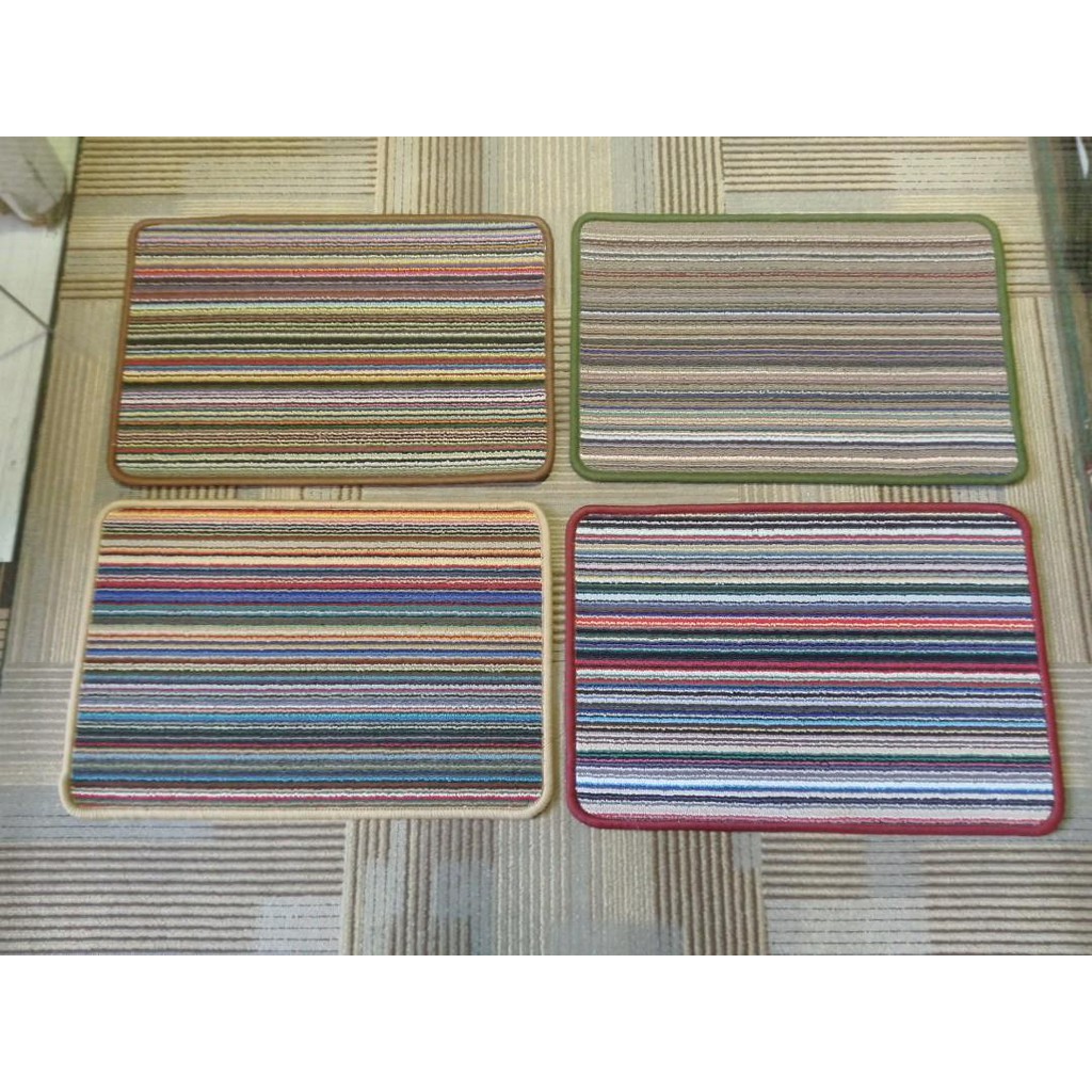 VL - COD MURAH KESET CANDY STRIPE UKURAN 40 X 60 CM - ANTI SLIP