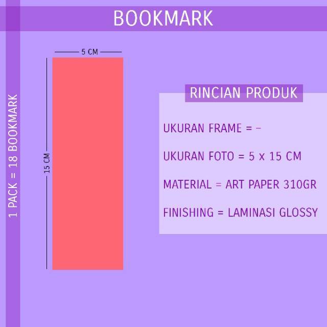 CETAK BOOKMARK (PEMBATAS BUKU) / CUSTOM BOOKMARK (PEMBATAS BUKU)