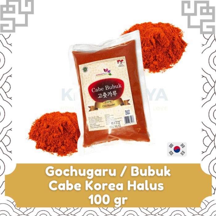 

sambal-aneka- gochugaru / bubuk cabe korea halus 100 gram (repacking) -aneka-sambal.