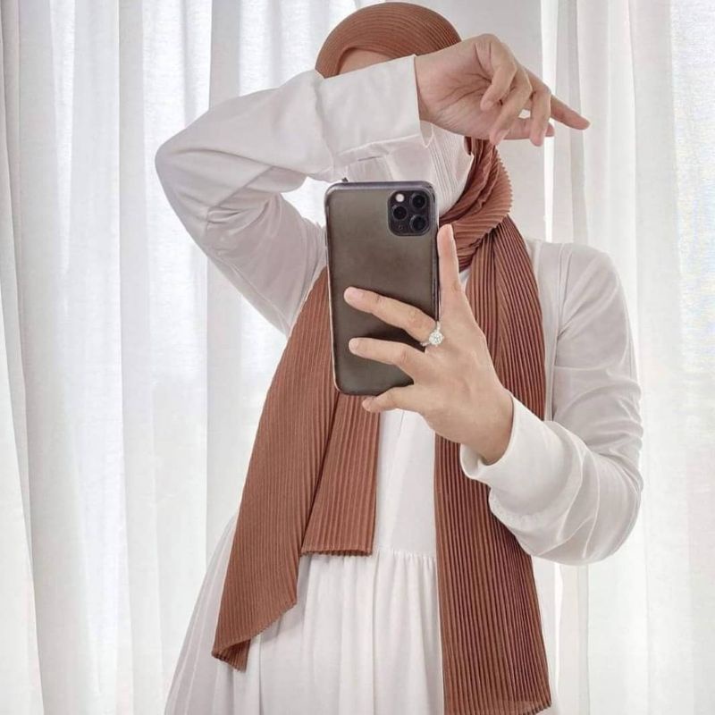 Pashmina plisket diamond - krudung pashmina premium - hijab wanita terbaru 2021