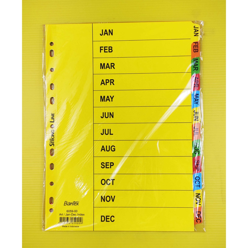 

DIVIDER / PEMBATAS ODNER KERTAS BANTEX 6059 - 00